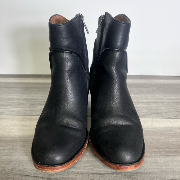 Ugg Uggs Annie Boots Womens 5 Leather Black Chelsea Boot Cute Heeled - Picture 5 of 9